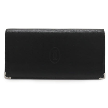 Cartier Cabochon De Line Bifold Long Wallet Leather