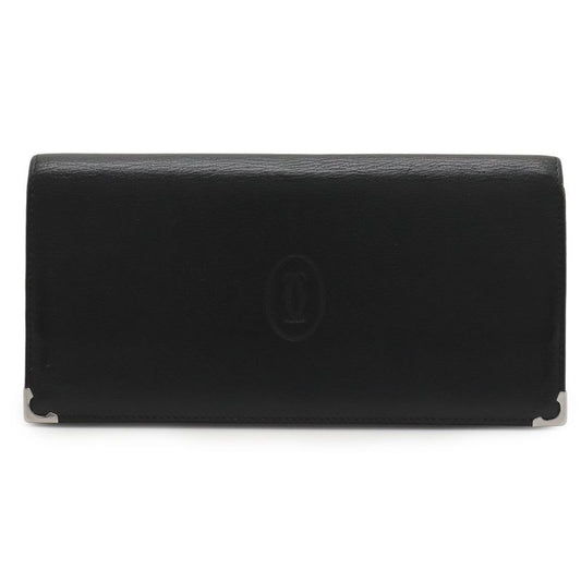 Cartier Cabochon De Line Bifold Long Wallet Leather