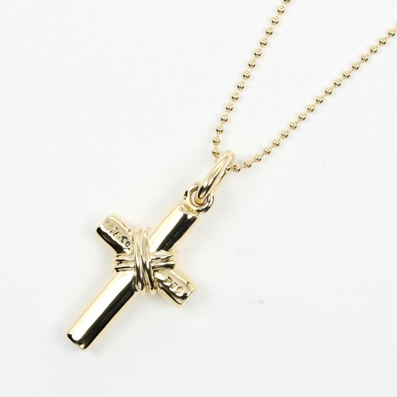 Tiffany & Co Signature Cross 18K Yellow Gold Ladies 6.7g Necklace