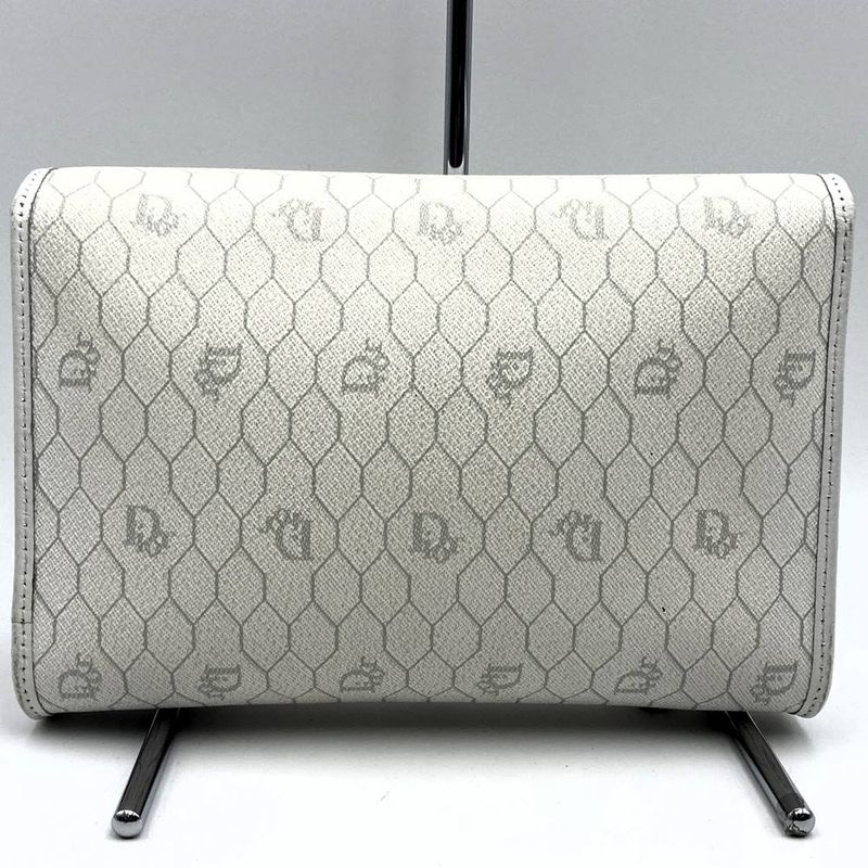 Dior Christian Dior Crossbody Honeycomb Shoulder Bag White Pvc/leather Women