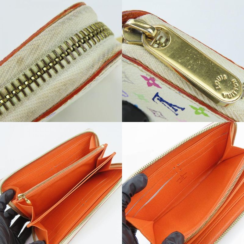 Louis Vuitton Long Wallet Zippy Wallet M60274 Monogram Multicolor Bronze White