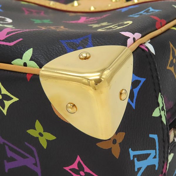 Louis Vuitton Handbag Trouville Monogram Multicolor Canvas Noir Black Gold