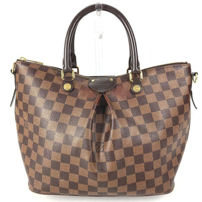 Louis Vuitton Handbag Sienna MM Damier Canvas Ebene Brown