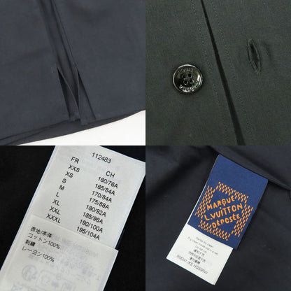 Louis Vuitton Short Sleeve Cotton Shirt 1afjho S Black Eiffel Pont