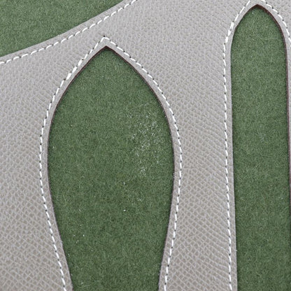 Hermes Petite Ash Vaux Epson And Felt Etoupe Green/brown Unisex Tote Bag