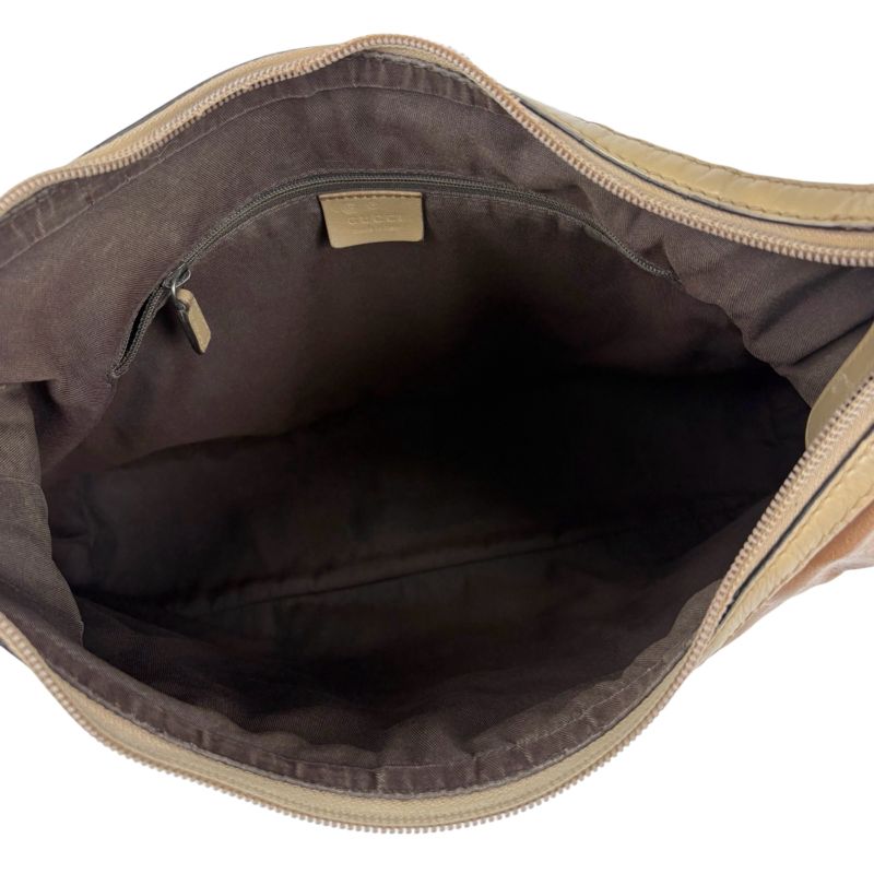 Gucci One Shoulder Bag Horsebit Pattern Brown All Leather Hobo Soho Shoulder