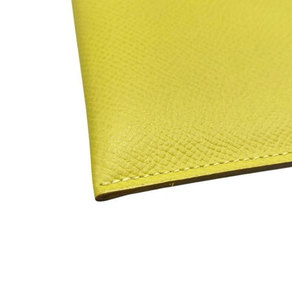 Hermes Pass Port Case Tarmac PM X Engraved Yellow Silver Hardware Hermes