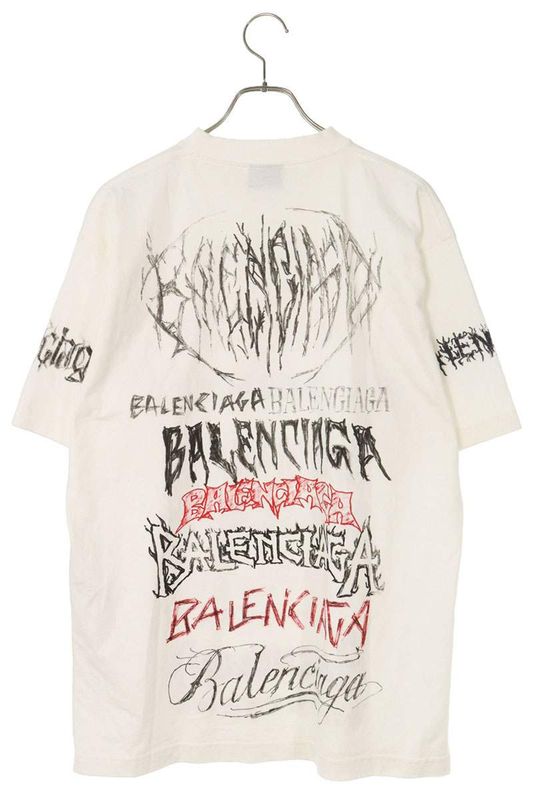 Balenciaga 641675 Tpv02 Logo Print Large Fit T-shirt Men's XXS