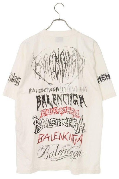 Balenciaga 641675 Tpv02 Logo Print Large Fit T-shirt Men's XXS
