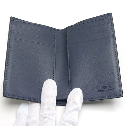 Fendi Monster Bug's Eye Card Case Navy And White