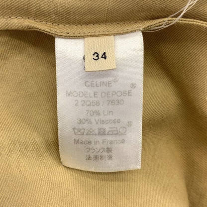 Celine - By Phoebe Philo Phoebe Linen Blend Draped Easy Skirt - 34 - Beige -