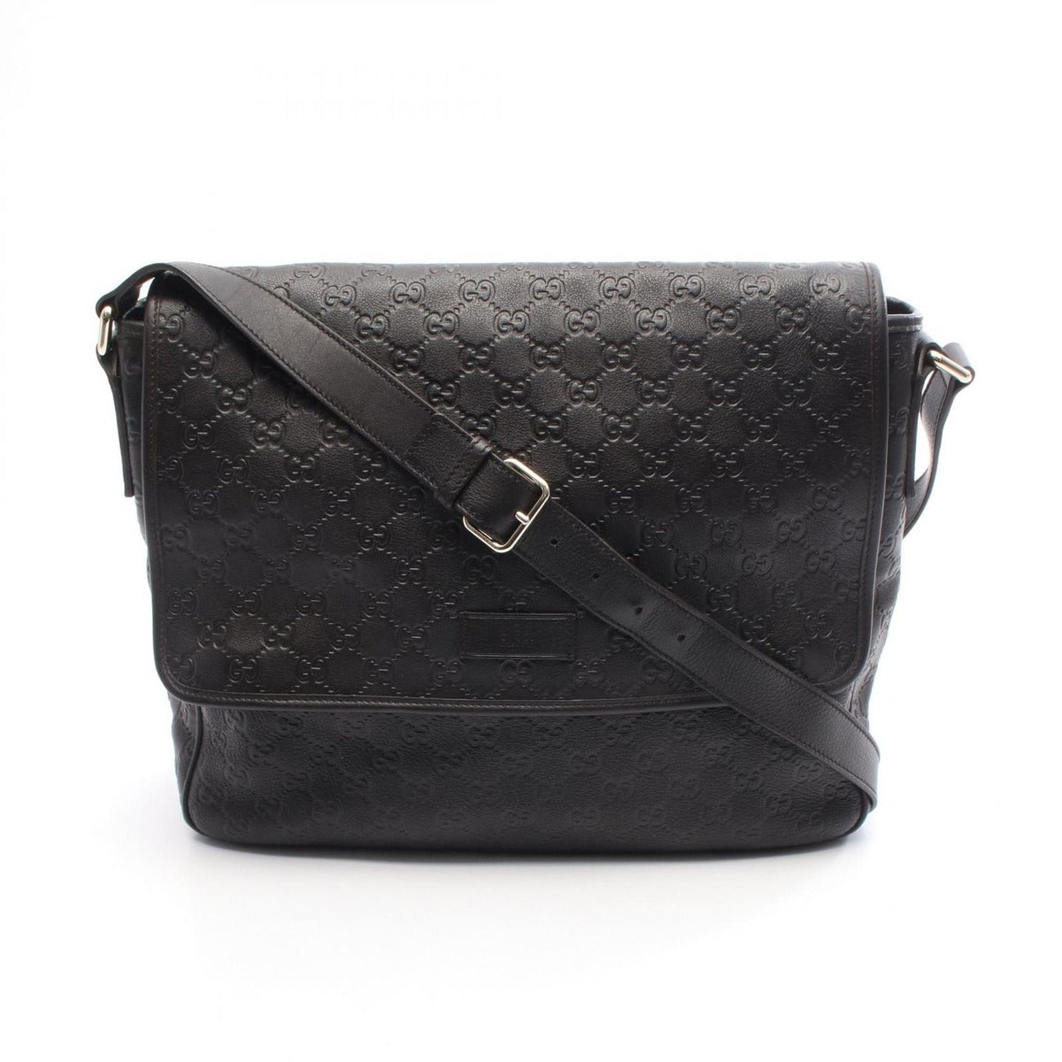 Gucci Shoulder Bag Guccissima Dark Brown Leather
