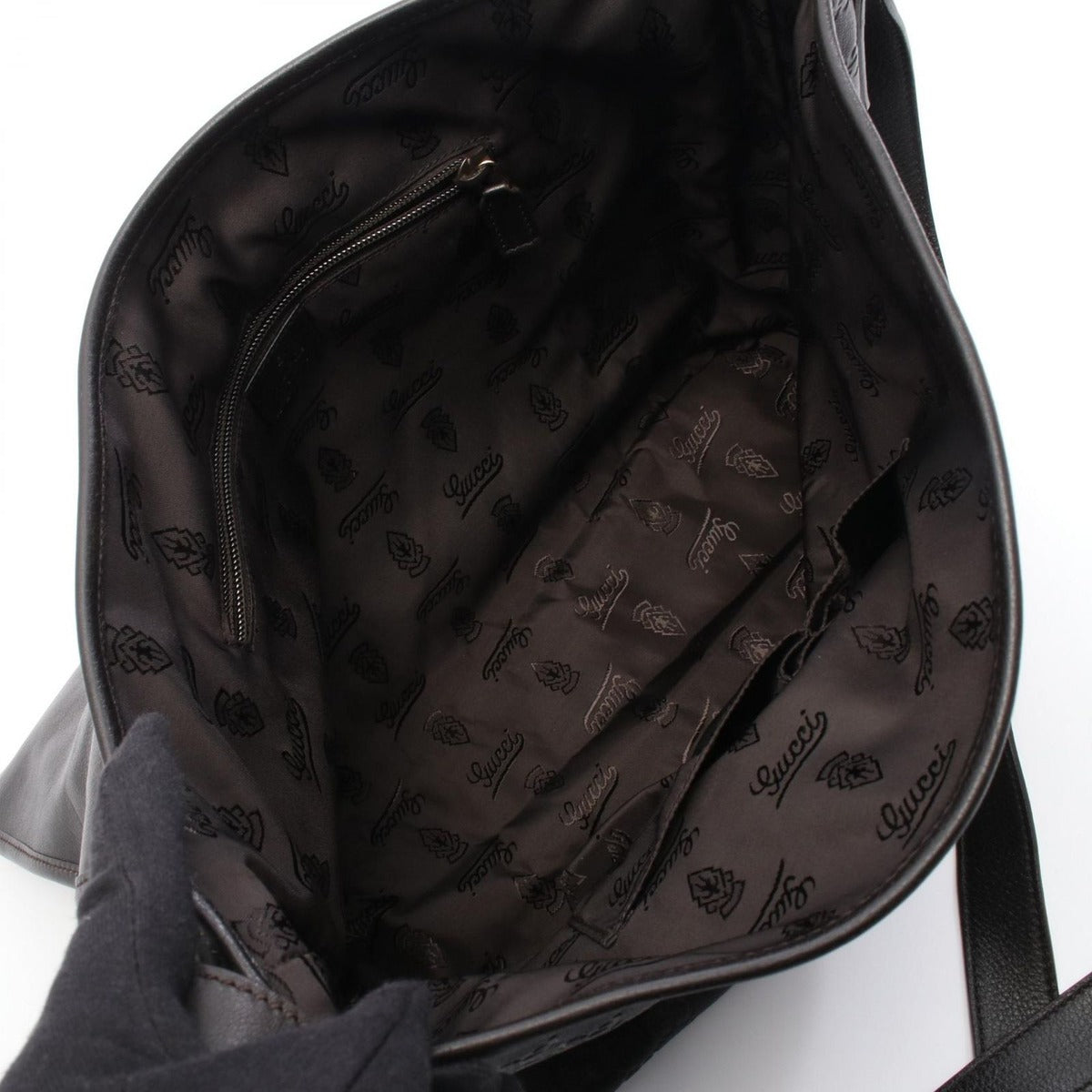 Gucci Shoulder Bag Guccissima Dark Brown Leather — view 3