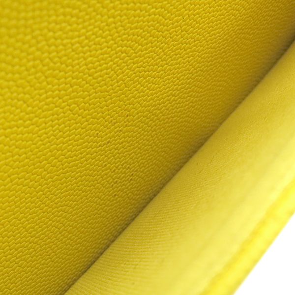 Chanel Chain Wallet Matelasse Caviar Skin Yellow Gold Hardware Yellow Chain