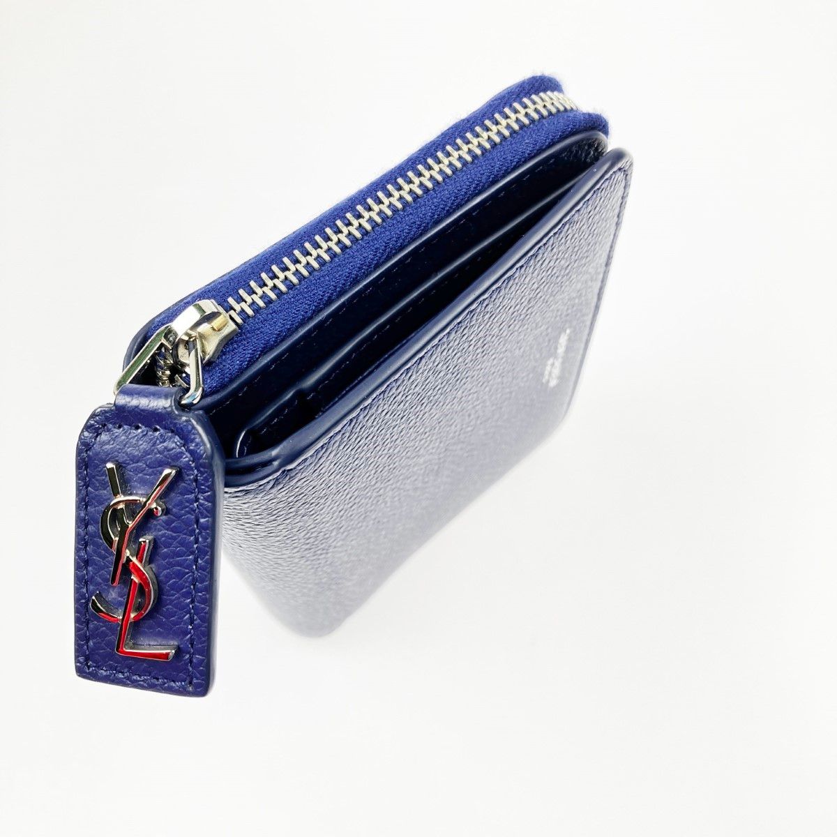 Saint Laurent Bifold Wallet with Box and Cloth Bag 414661 Blue