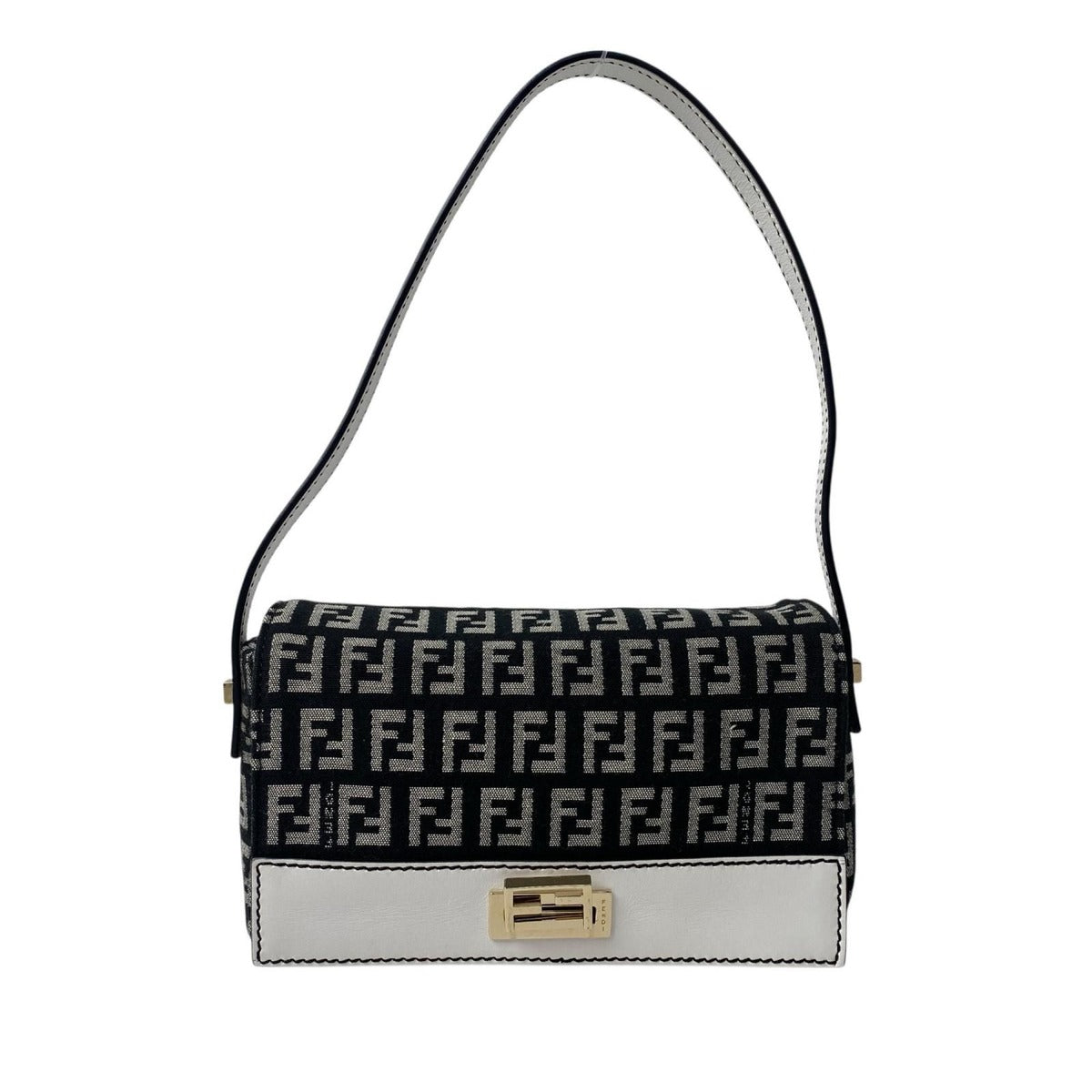 Fendi Zucca Pattern Mini Handbag Canvas Leather