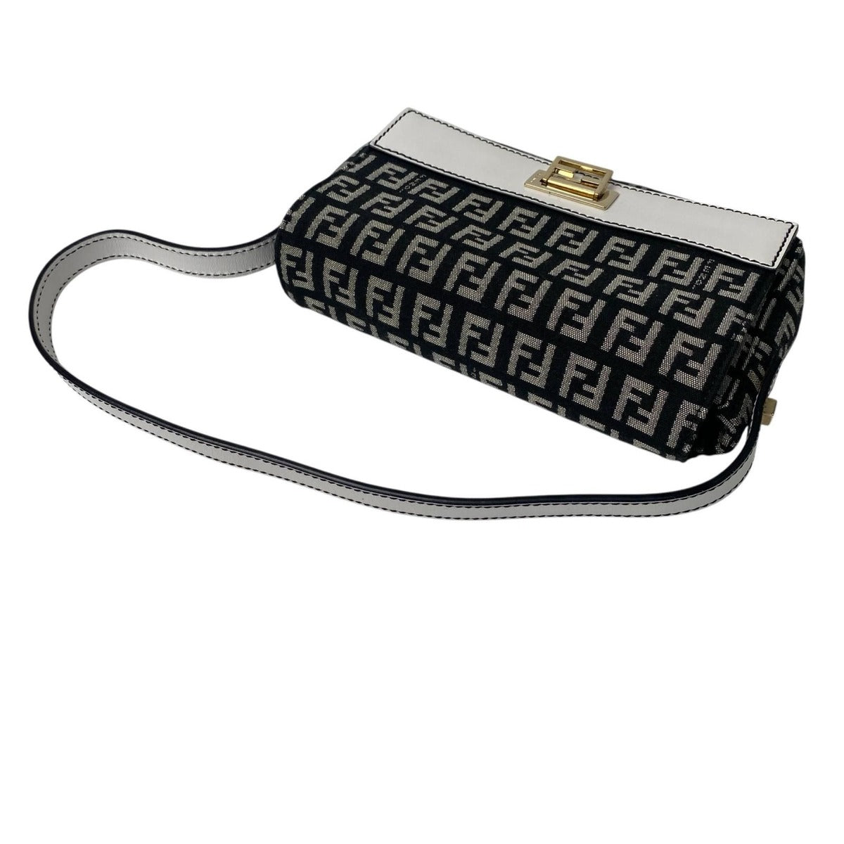 Fendi Zucca Pattern Mini Handbag Canvas Leather — view 6