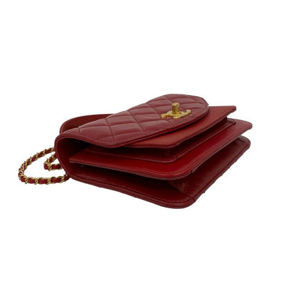 Chanel Small Flap Caviar Leather Calf 2-Way Hand