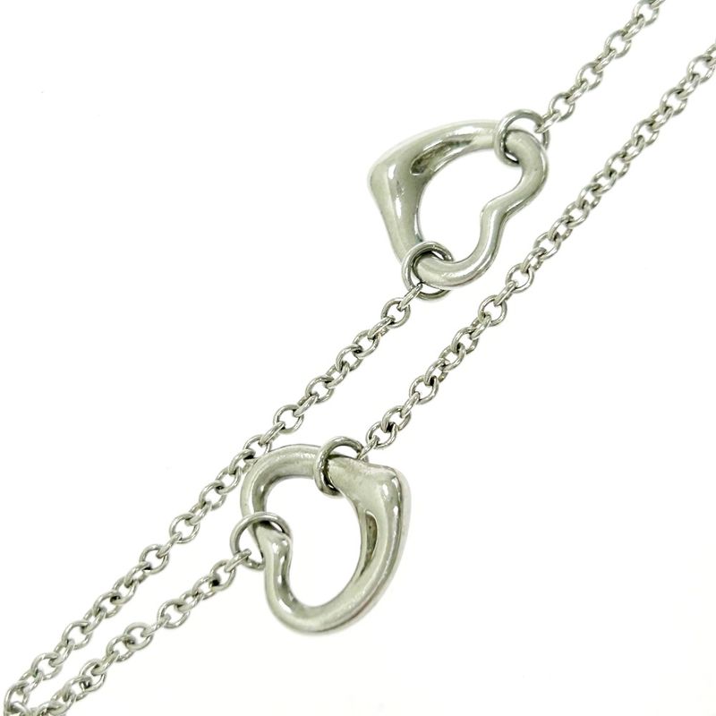 Tiffany & Co Tiffany & Co Silver Elsa Peretti Open Heart 3p Bracelet 2.9g 925