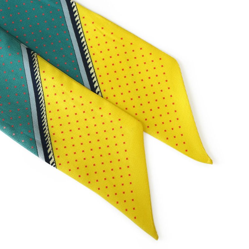 Hermes Twili - Folding Covered Carriage 100% Silk Multicolor - Yellow -