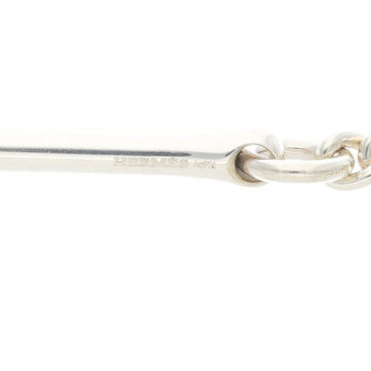 Hermes Padlock Silver Chain Necklace Men's