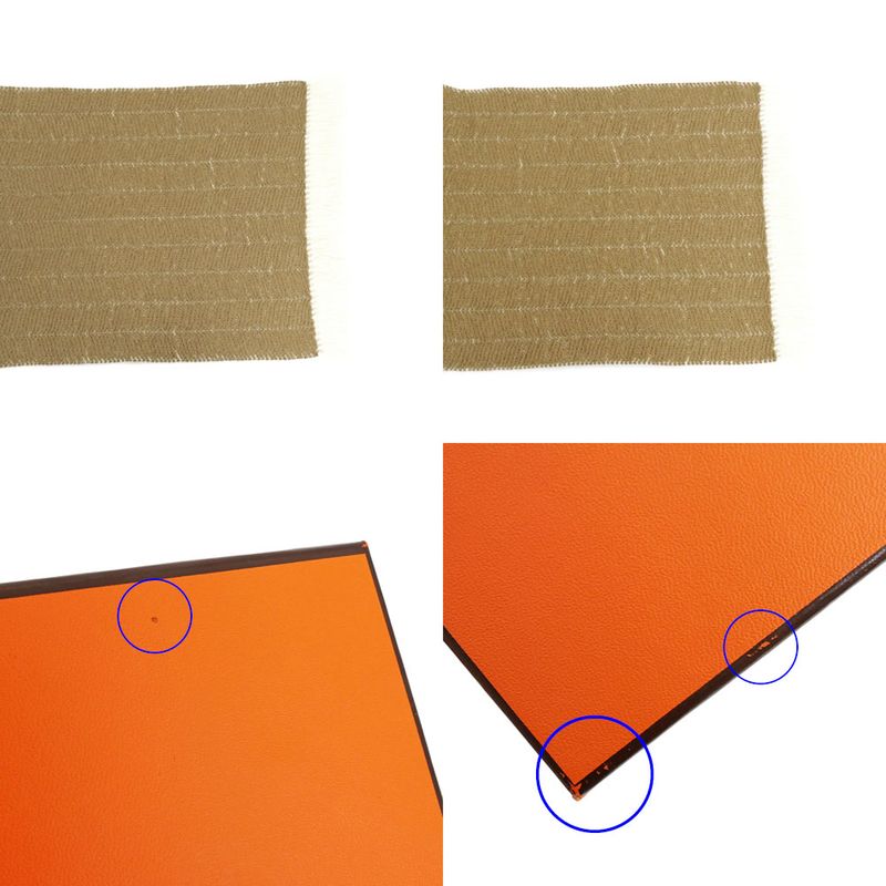 Hermes Muffler - Wavy - Double Face Beige Camel Cashmere Shawl Unisex