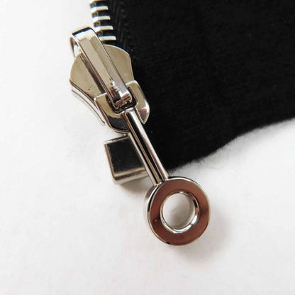 Hermes 23AW 3h2200d2 Wool Cashmere Silver Hardware Lining H Pattern Zip Up