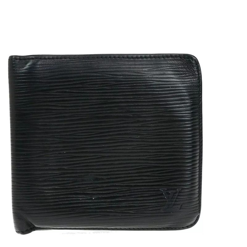 Louis Vuitton Bifold Wallet Epi Black Leather M63542 07bs052