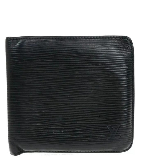 Louis Vuitton Bifold Wallet Epi Black Leather M63542 07bs052
