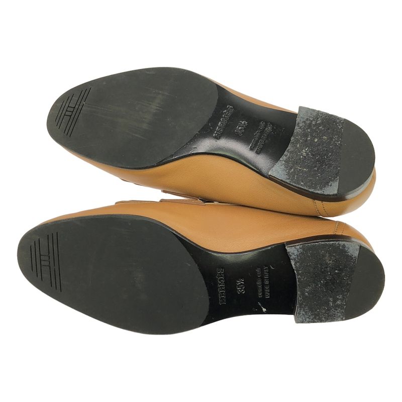 Hermes - Royale Constance H Logo Leather Quilted Fringe Loafers Leather Shoes -