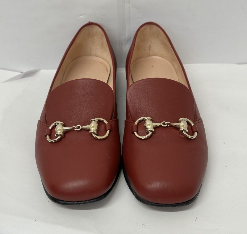 Gucci 466702 Horsebit Leather Loafers Red 35 1 2 Approx 22.5cm (8.86in) with
