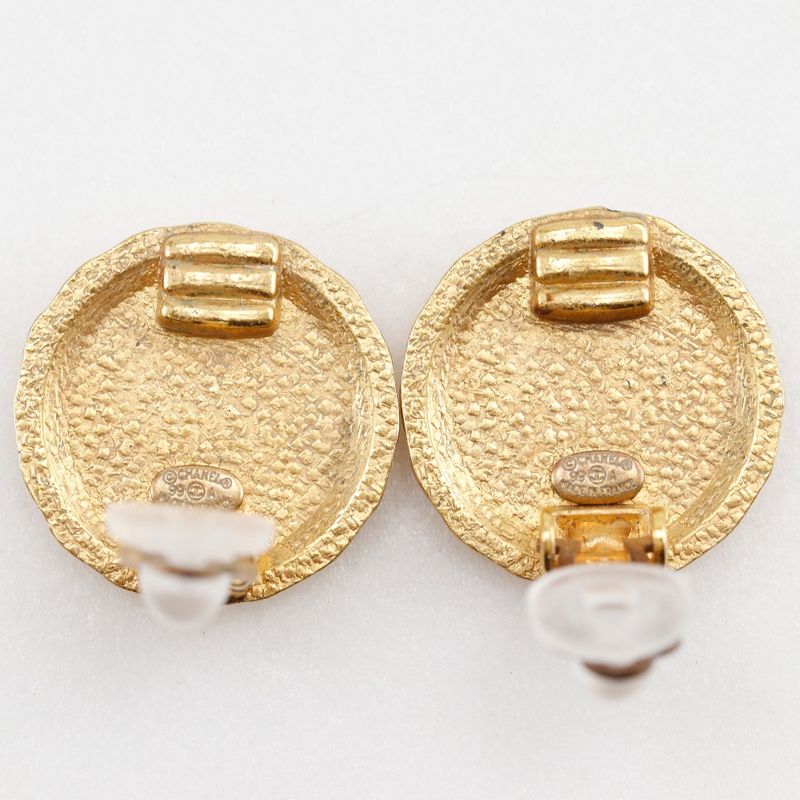 Chanel Flower Motif Gold Plated 99A Ladies 7.5g Earrings