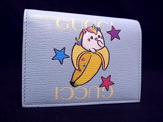 Gucci Rainbow And Star Bananya 701009 Leather Bifold Wallet Light