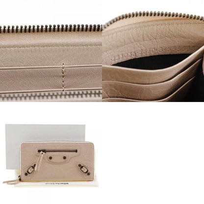 Balenciaga Classic Continental 253036 Calf Beige Pink Ladies Long Wallet
