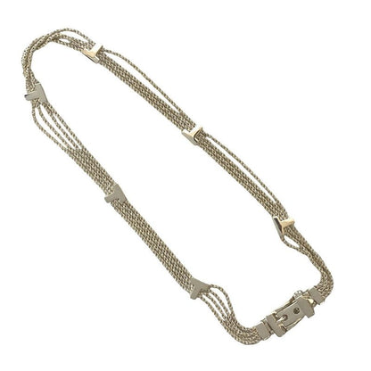 Tiffany & Co T Rope Belt Necklace Silver 925 Pendant Men