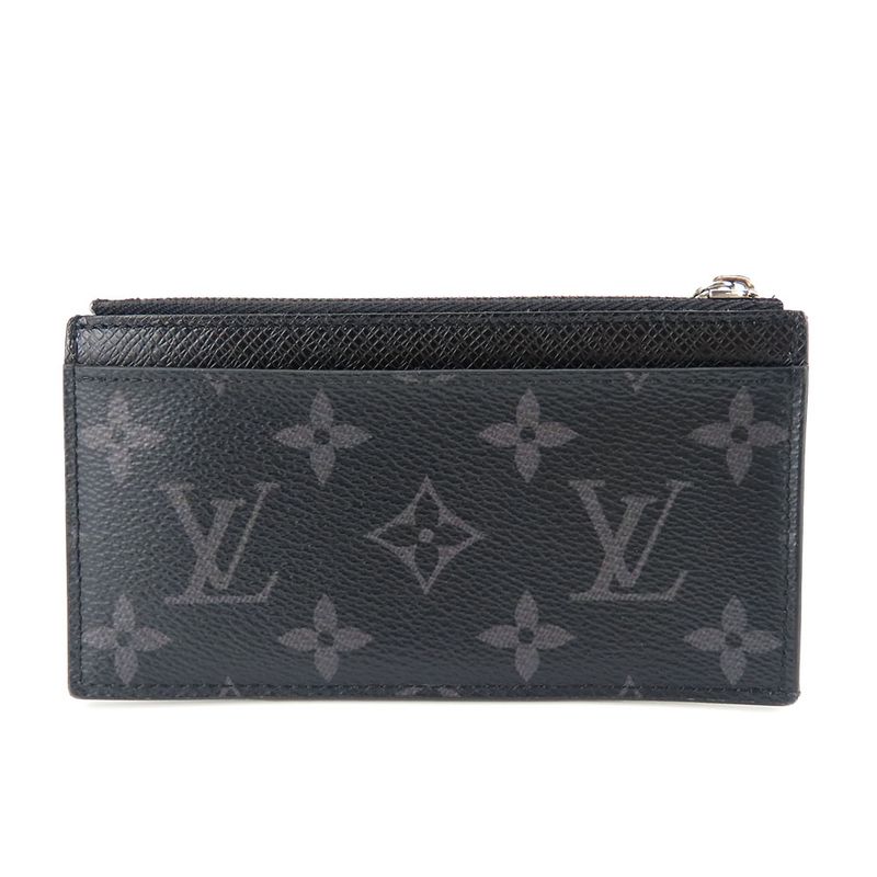 Louis Vuitton Coin Case Coin Card Holder M30271 Taiga Monogram Eclipse Ardoise