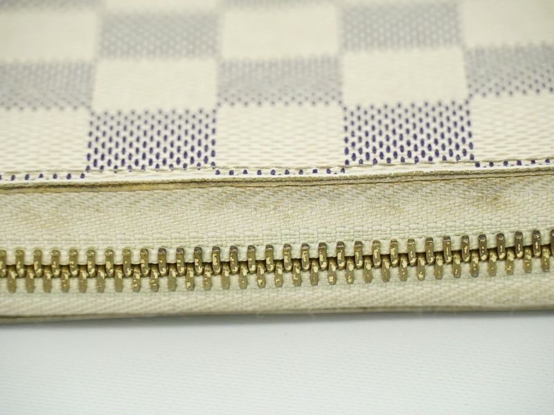 Authentic Louis Vuitton LV Old Shape Zippy Wallet Damier Azure Long Wallet