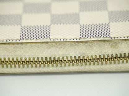 Authentic Louis Vuitton LV Old Shape Zippy Wallet Damier Azure Long Wallet