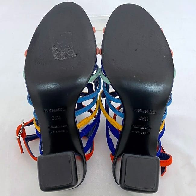 Hermes Sandals Ec21356 Navy Multicolor 141157 z