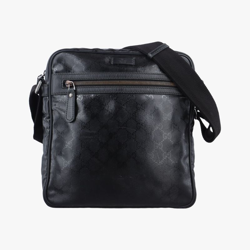 Guccigg Imprime Messenger Black PVC Coated Canvas 201448 I7043190
