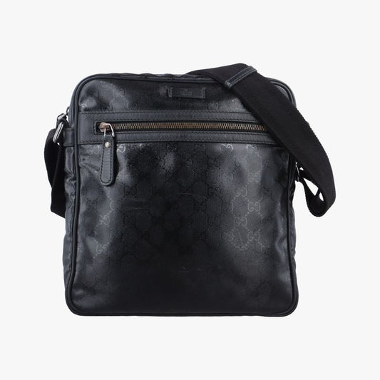 Guccigg Imprime Messenger Black PVC Coated Canvas 201448 I7043190