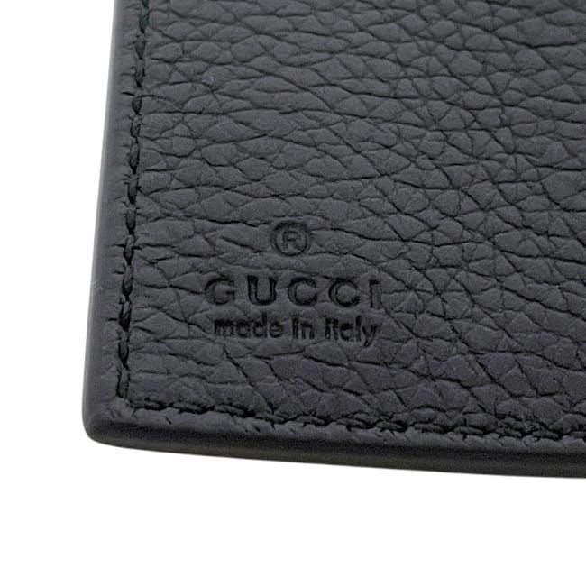 Gucci Trifold Wallet Black 736151 Unused Excellent Condition Leather S Rank