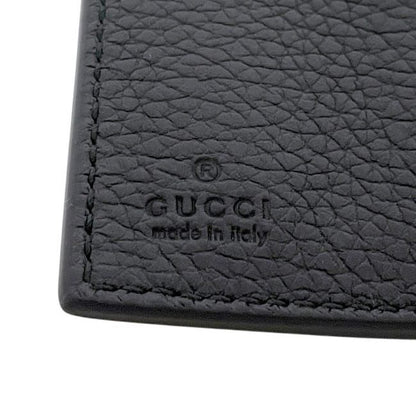 Gucci Trifold Wallet Black 736151 Unused Excellent Condition Leather S Rank