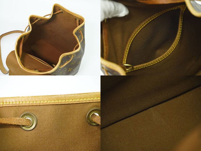 Authentic Louis Vuitton LV Montsouris MM Backpack Sac Backpack Monogram Brown