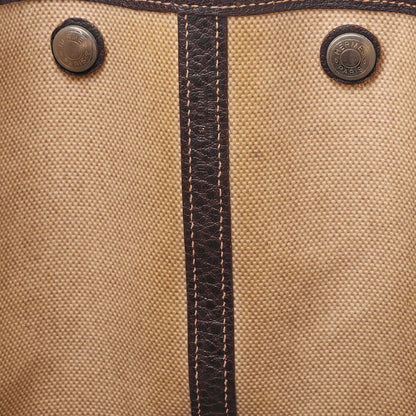 Hermes Garden Party PM Tote Bag Canvas Brown (silver Hardware) Ladies Bag Brand