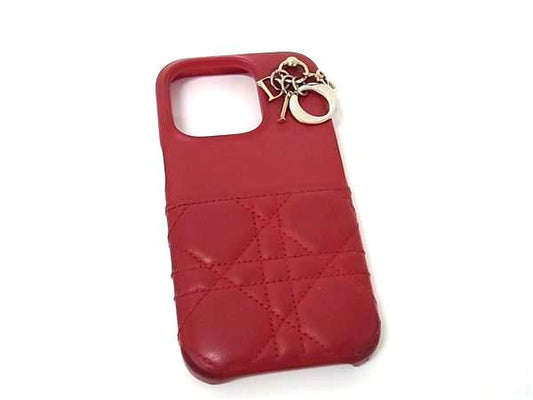 Christian Dior Christian Dior Lady Dior Cannage Leather Iphone 15pro Compatible