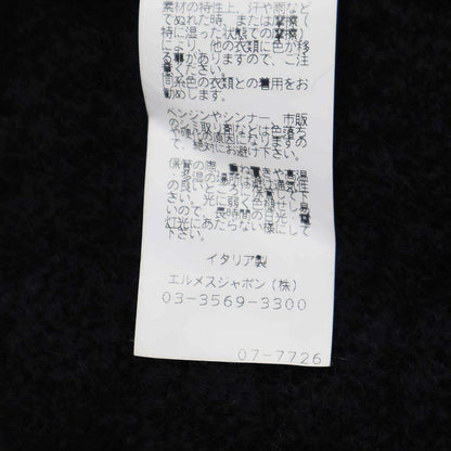 Hermes Mohair Knit Gown Coat Black 40