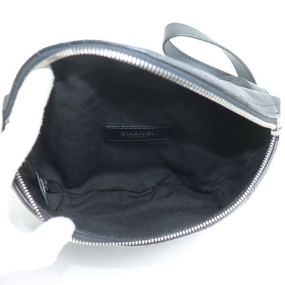 Chanel Uniform Waist Bag Waist Bag Black Body Bag Women's Preowned