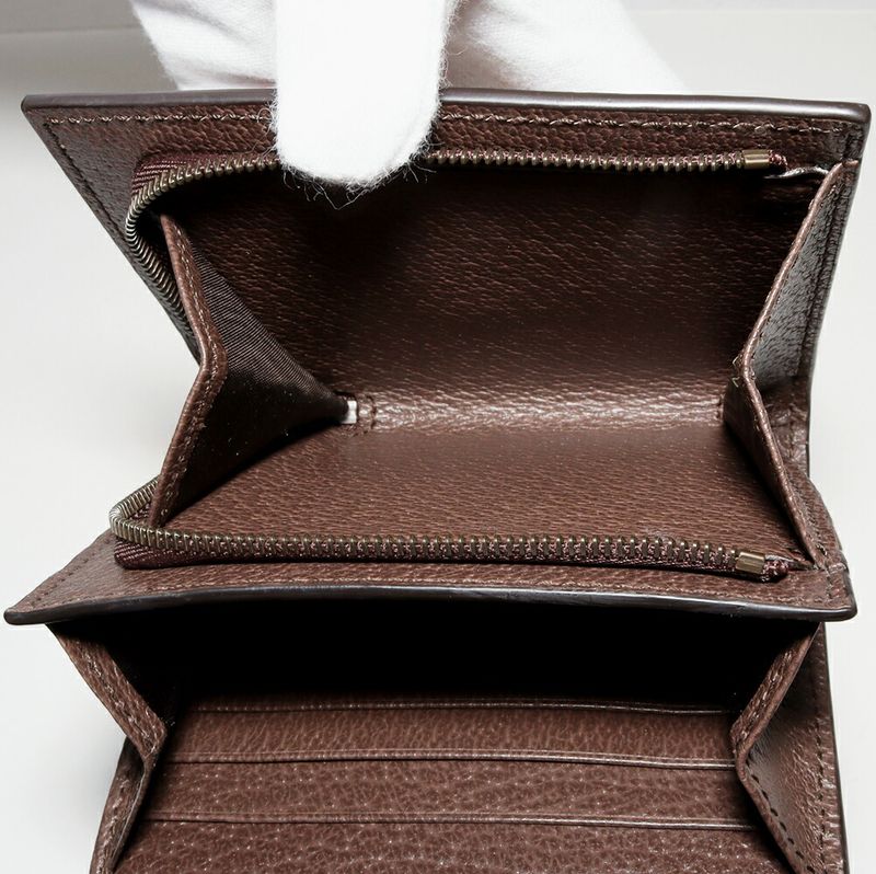 Gucci Bifold Wallet With Coin Purse Jumbo GG Bamboo Diana Compact Wallet In