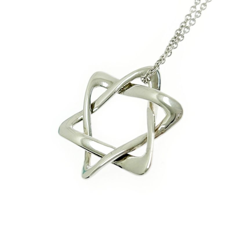 Tiffany & Co Silver Elsa Peretti Star of David Necklace 3.3g 925 Engraved